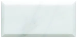 Viano White Honed Bevelled Marble 147 x 72mm