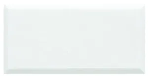 Viano White Honed Bevelled Marble 200 x 100mm
