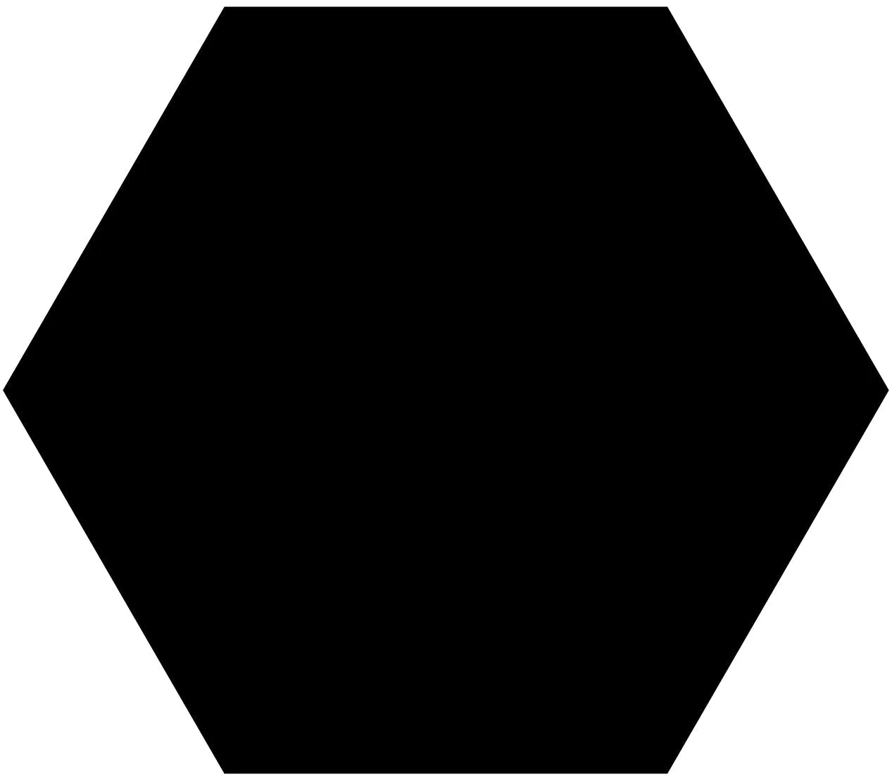 Victorian Floor Tile Large Hexagon Colours 185mm