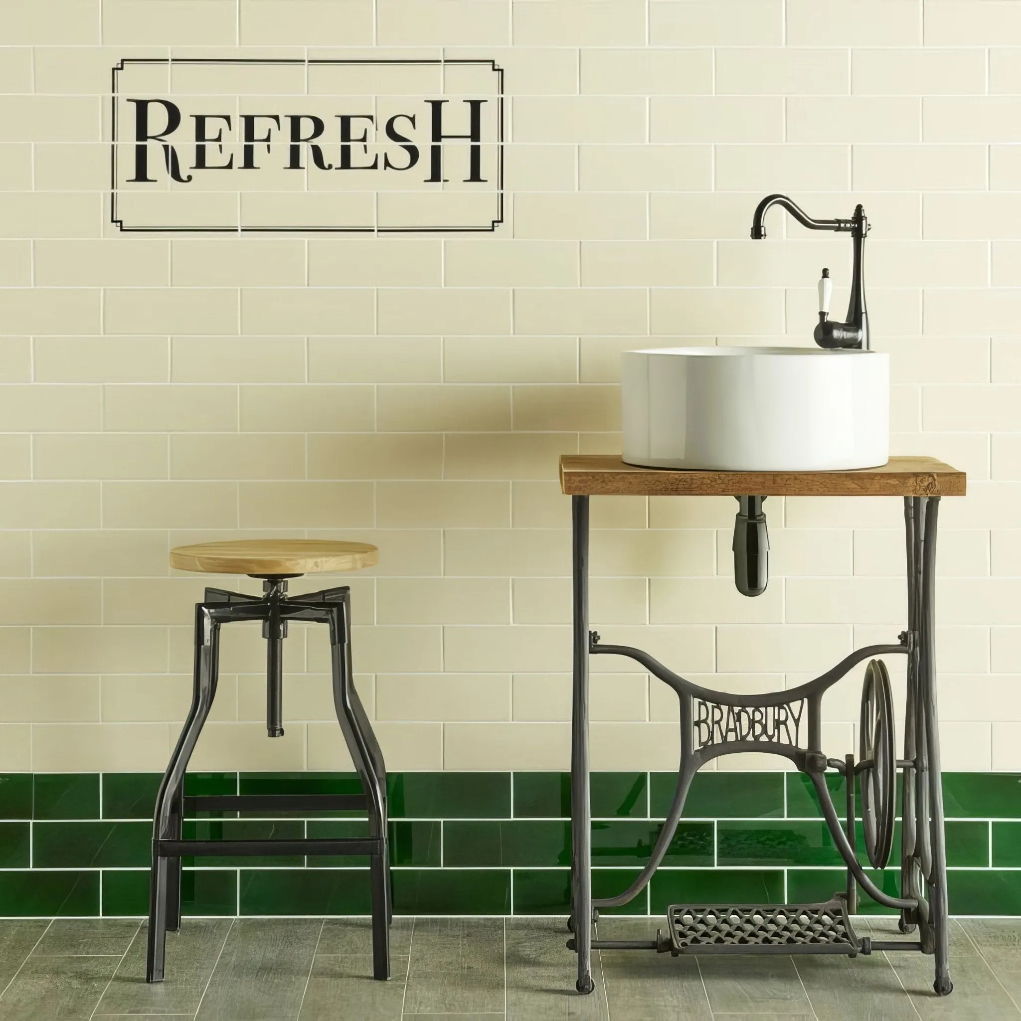 Victorian Green Large Brick
