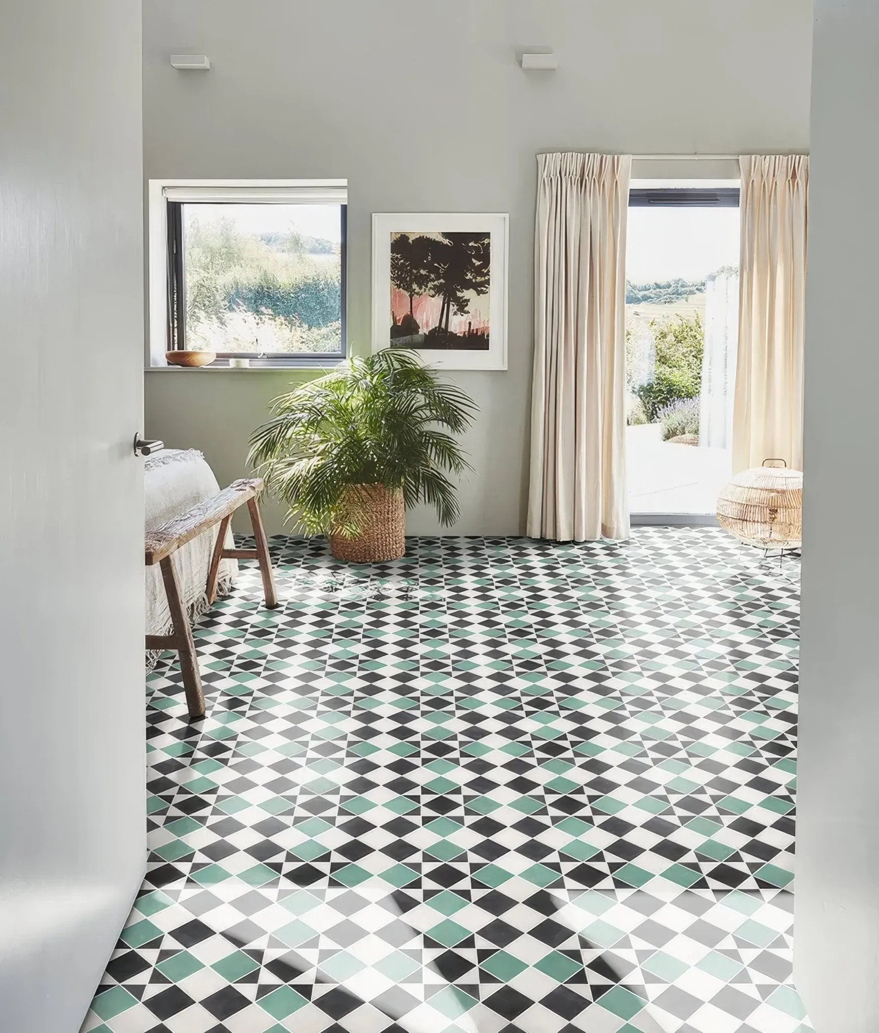 Victorian Style Porcelain Finchley Pattern Forest green