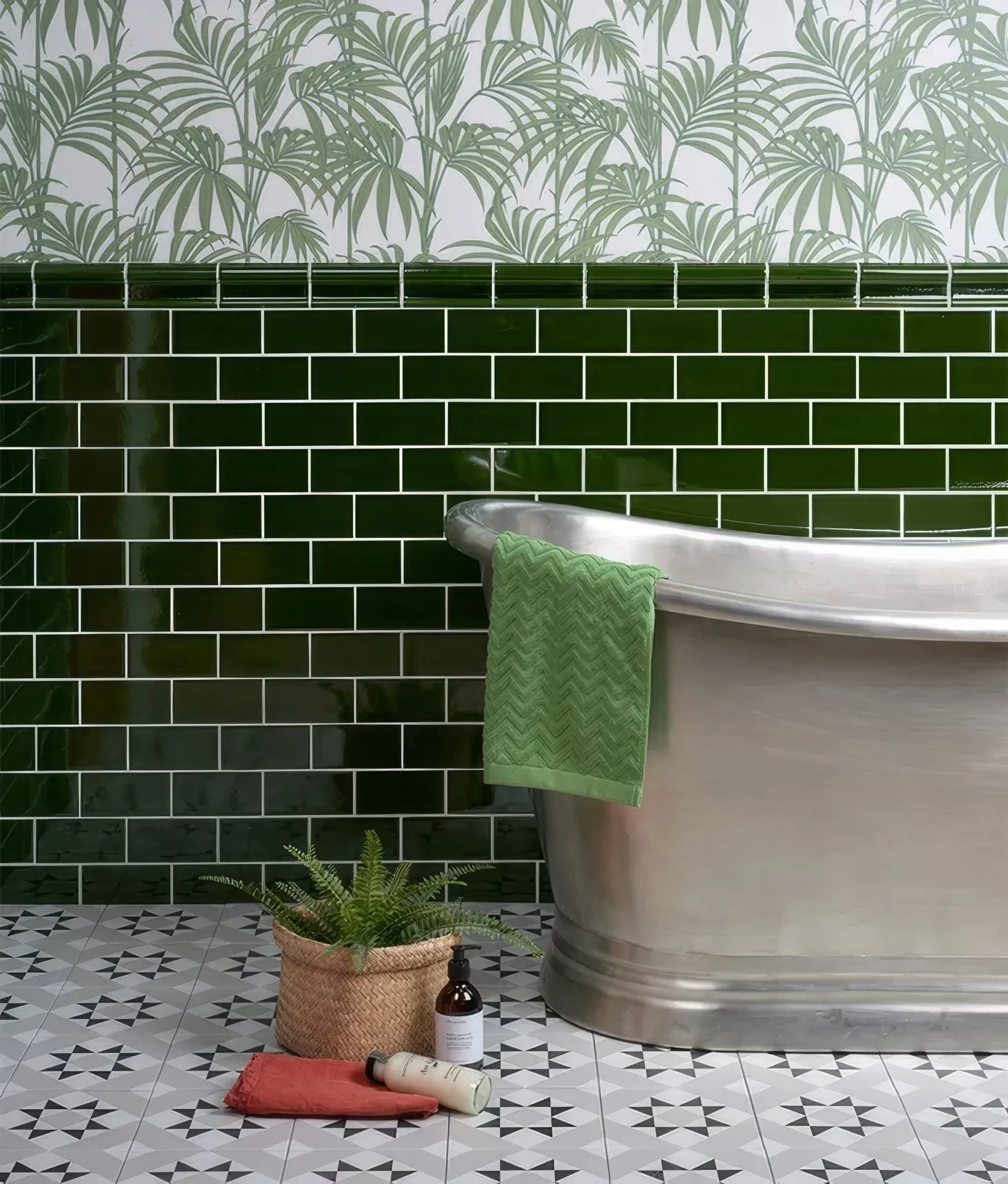 Victorian Style™ Wall Ceramic Olive Green Metro Crackle Glaze