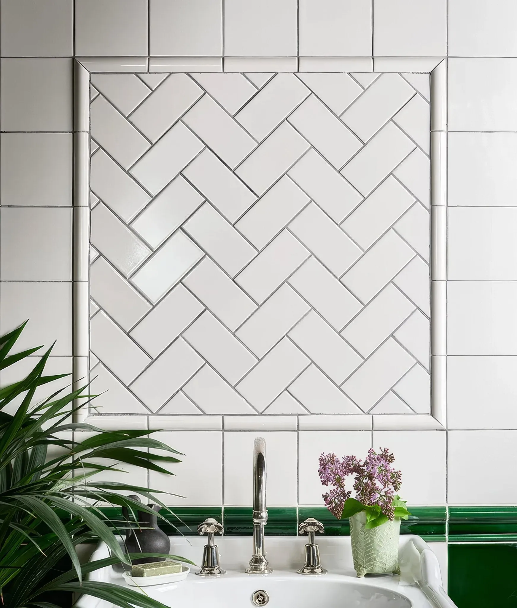 Wall Ceramic Antique White Square Crackle Glaze
