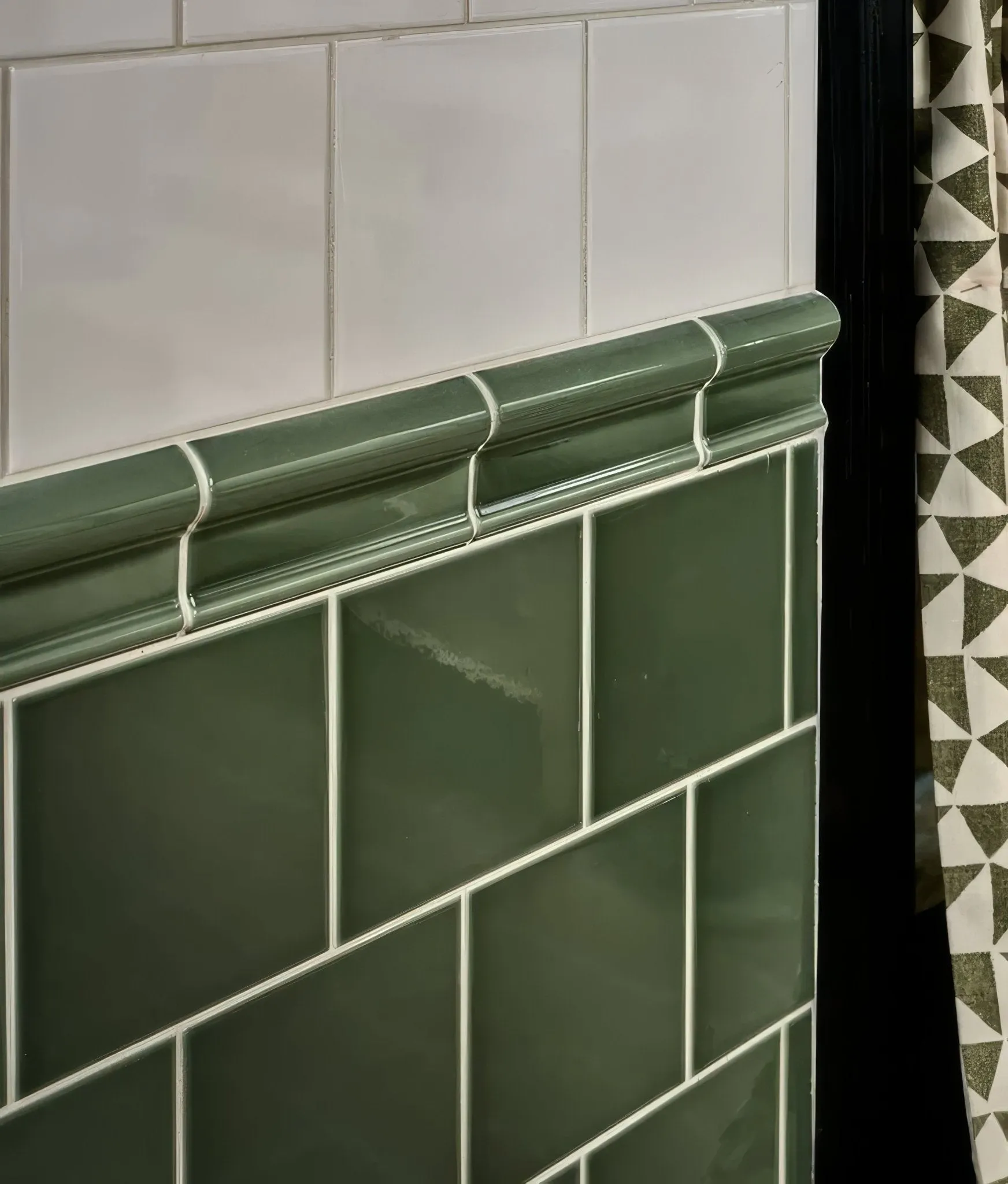 Wall Ceramic Cabbage Green Square Crackle Glaze