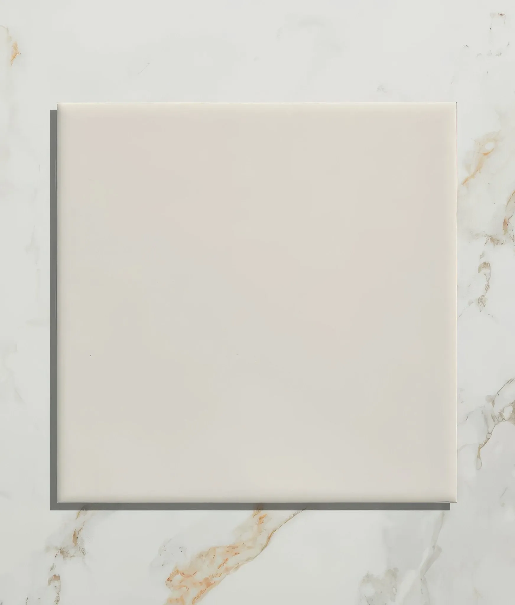 Wall Ceramic Cotton White Square Crackle Glaze