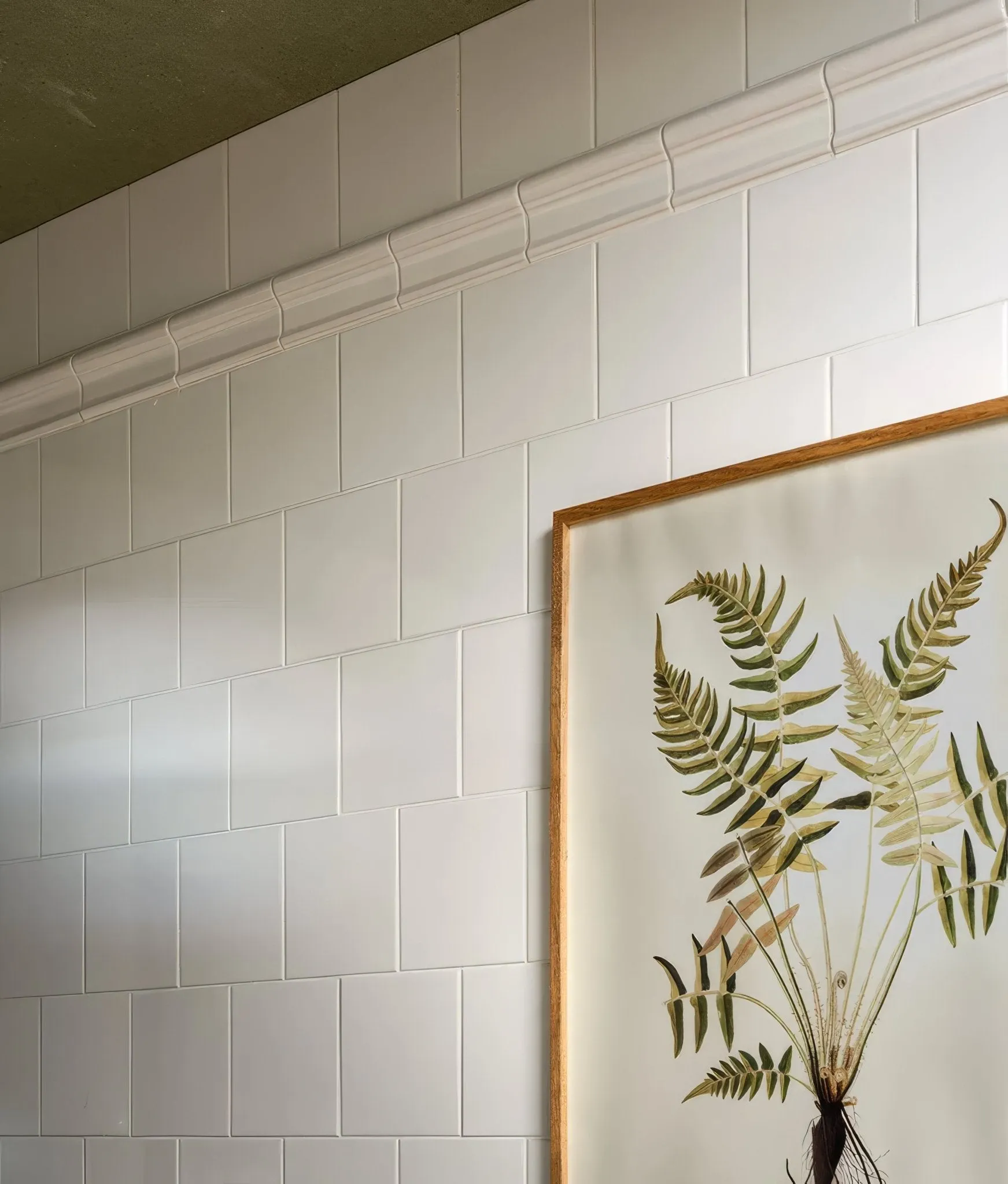 Wall Ceramic Cotton White Square Crackle Glaze