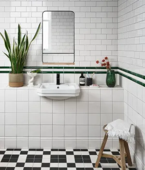 Wall Ceramic Cotton White Square Crackle Glaze