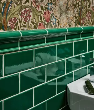 Wall Ceramic Emerald Green Dado