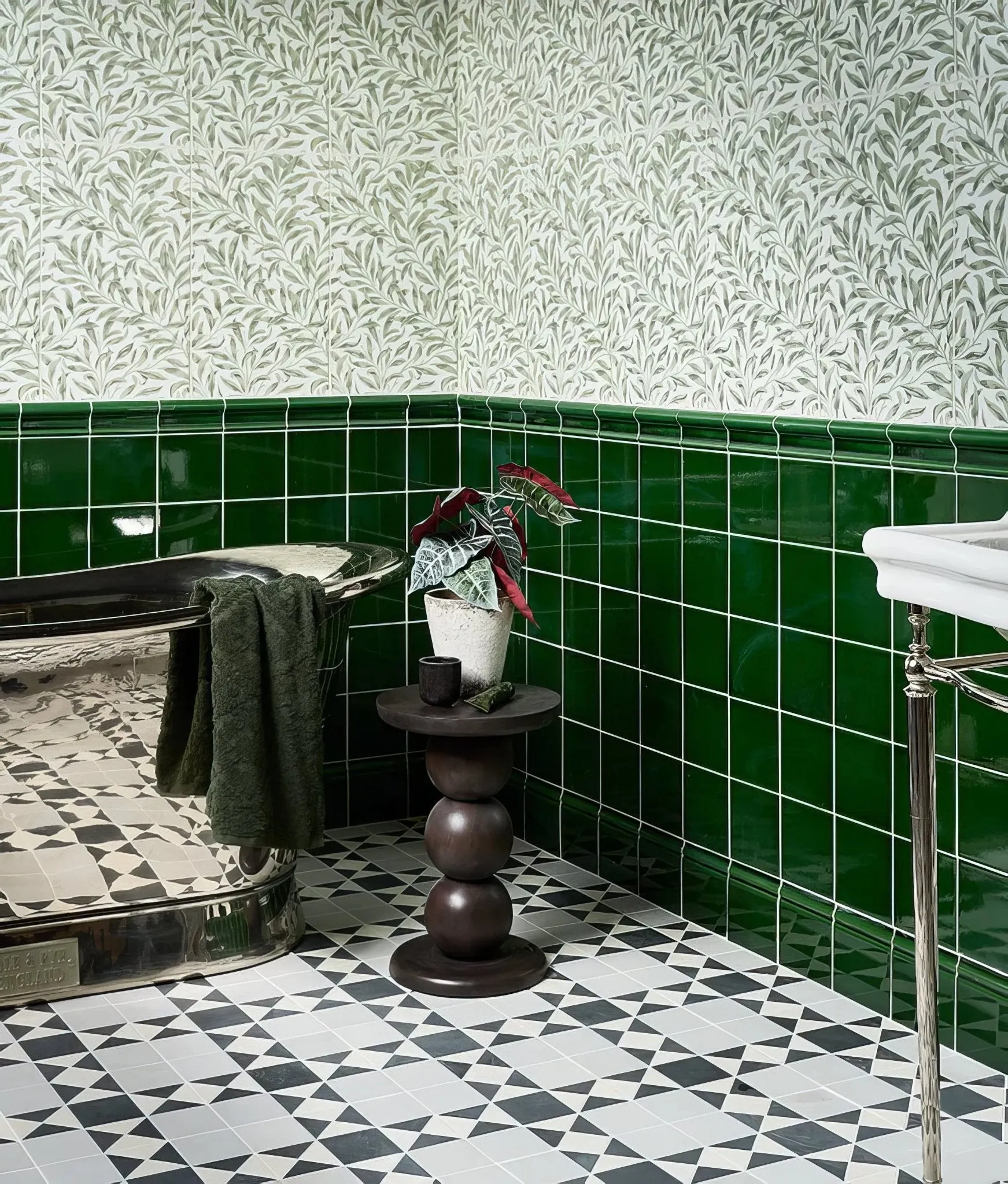 Wall Ceramic Olive Green Square Crackle Glaze