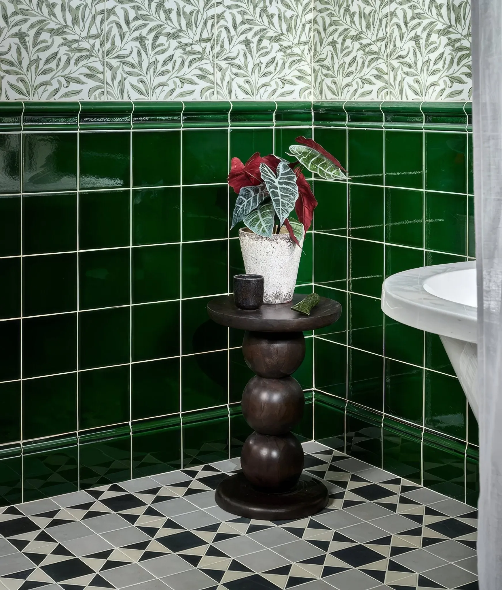 Wall Ceramic Olive Green Square Crackle Glaze