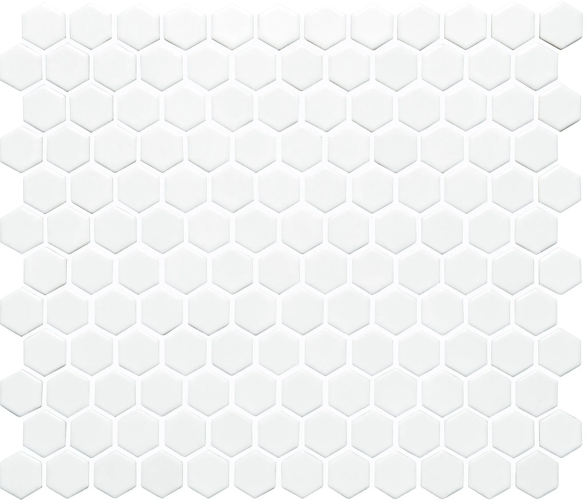 White Honeycomb Floor Mosaic