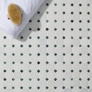 White Octagon 4.8 Venetian Mosaics