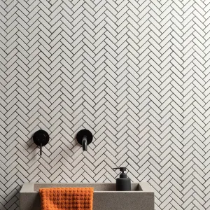 White Satin Chevron